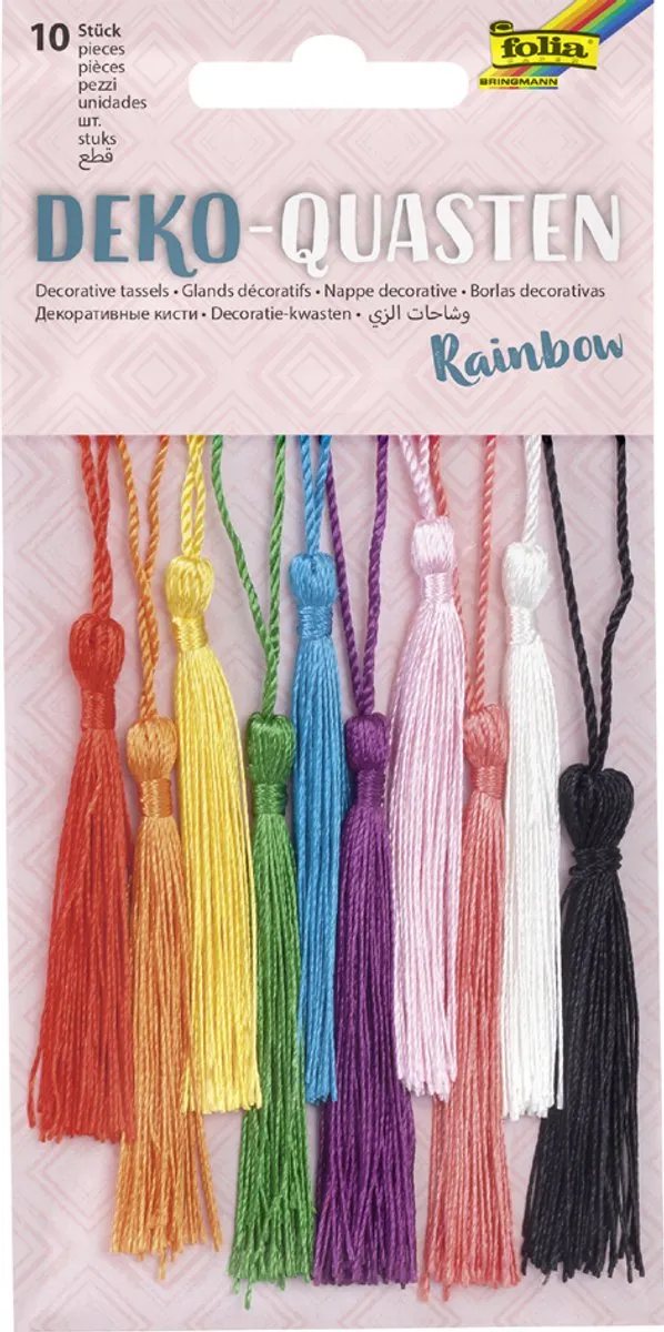 Folia Regenboog Decoratieve Kwastjes