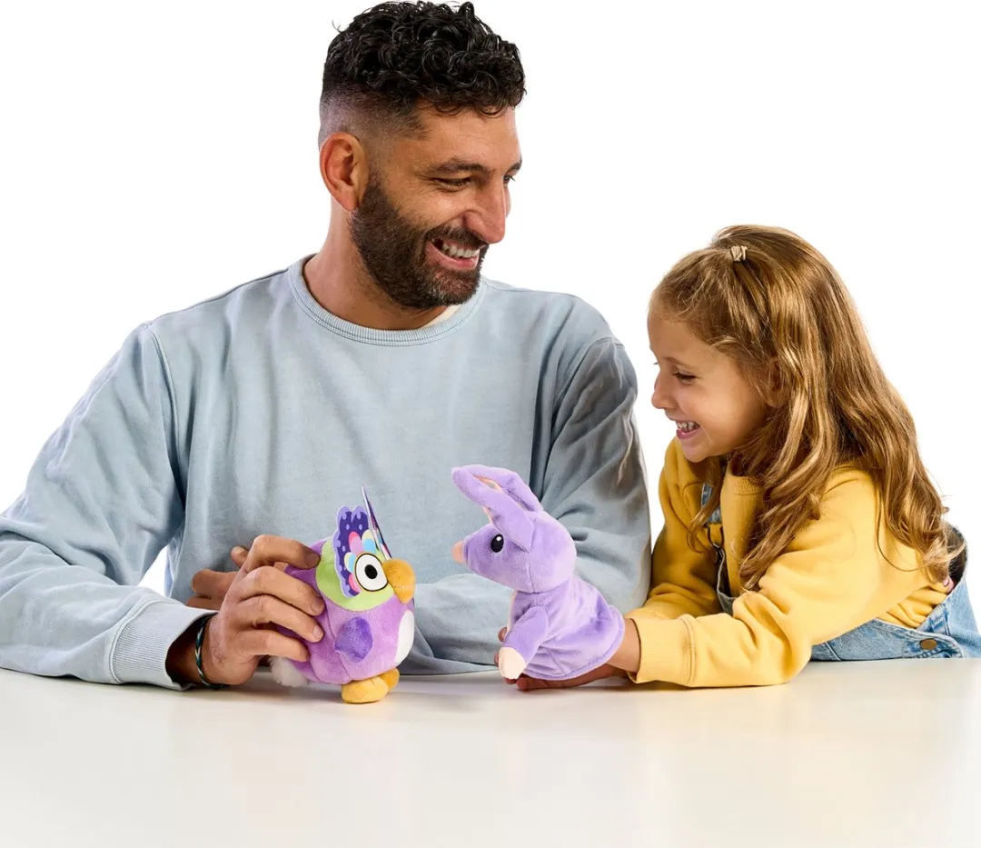 Moose Toys Bluey Chattermax Knuffel - Paars