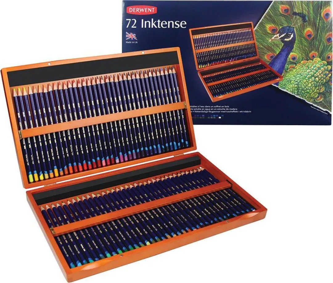 Derwent Inktense Potloodset 72 Stuks - Grijs