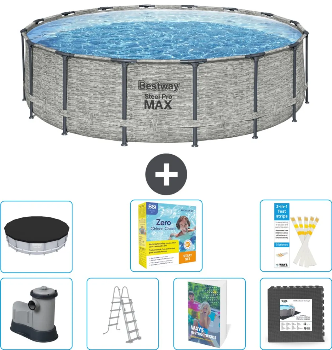 Bestway Steel Pro MAX Zwembad 488x122cm