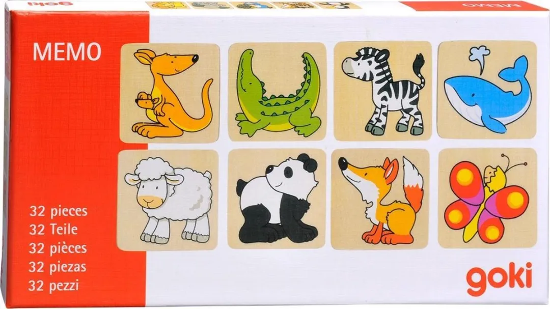 Goki Memo Game Animals 56787 - Multicolor