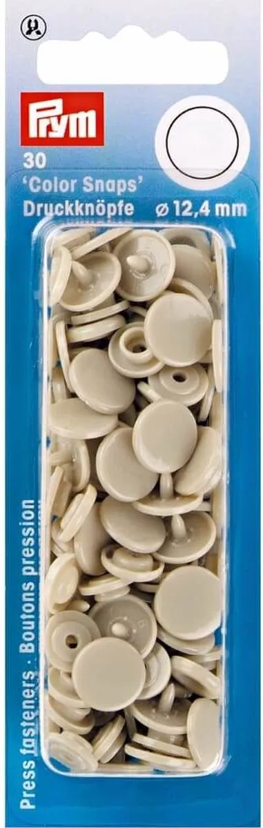 Prym Drukknoop ColorSnaps 12,4mm - Beige - 30 Stuks