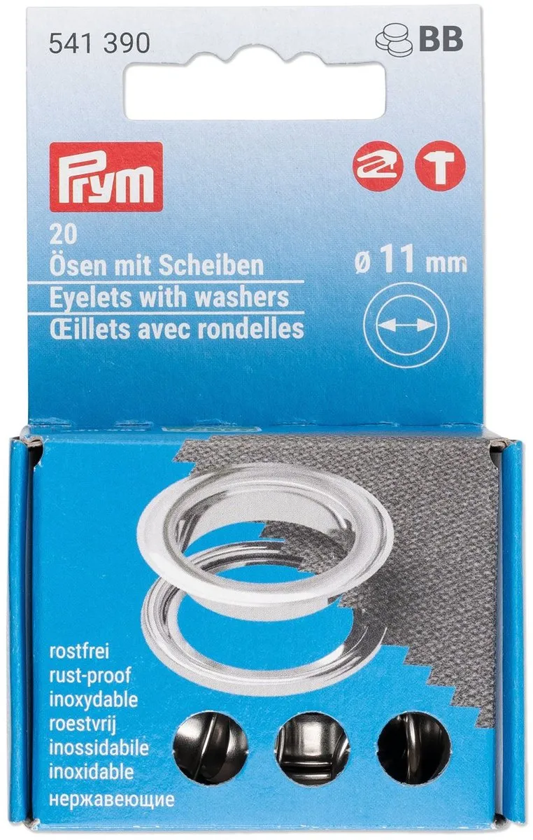 Prym Ringen met Schijven 11mm Zilverkleurig