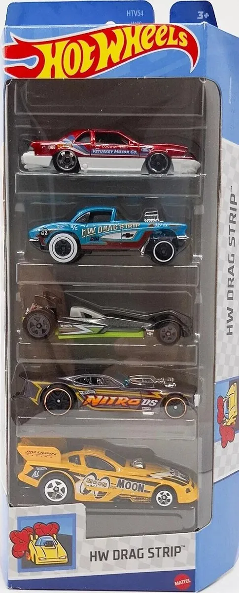 Hot Wheels 5 Cars Funny Car Set