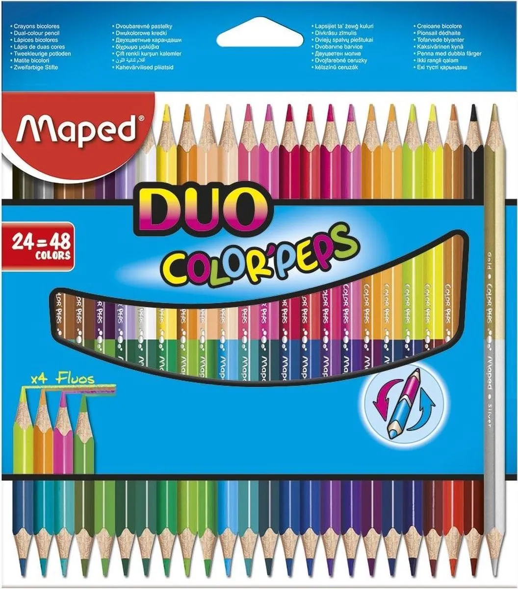 Maped COLOR'PEPS Duo Kleurpotlood - 24 Stuks - 48 Kleuren - afbeelding 6 van 6