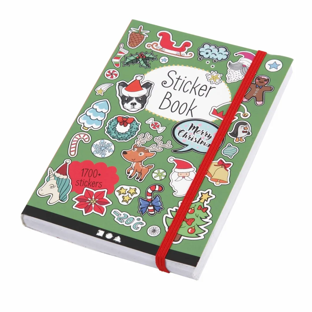 Creativ Company Kerstmotieven Stickerboek 1700 Stickers - 11,5x17cm - Multicolor