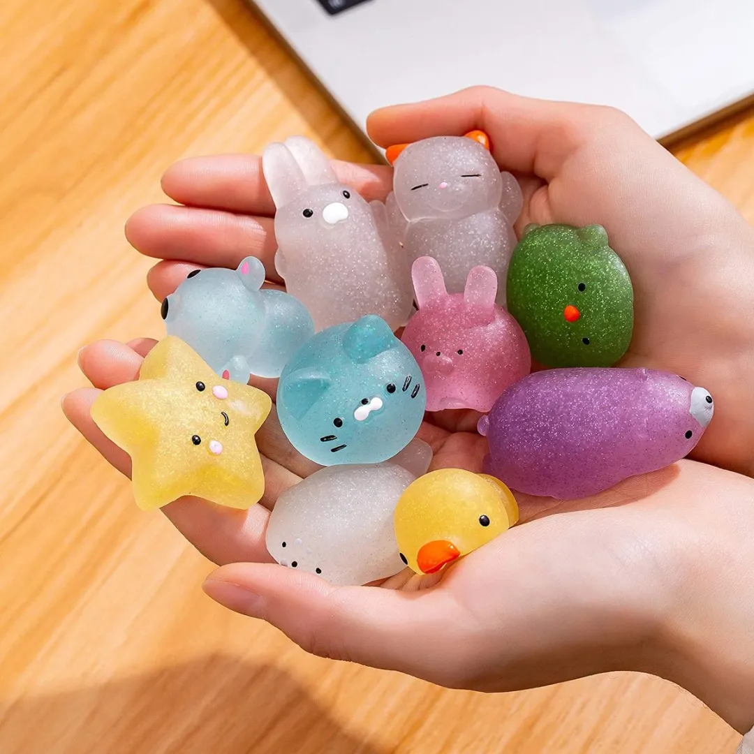 EverToys Mochi Squishy - 60x stuks - Fidget Toys - Stressballen kinderen - Squishies Meisjes - Squishy Dieren - Mochies
