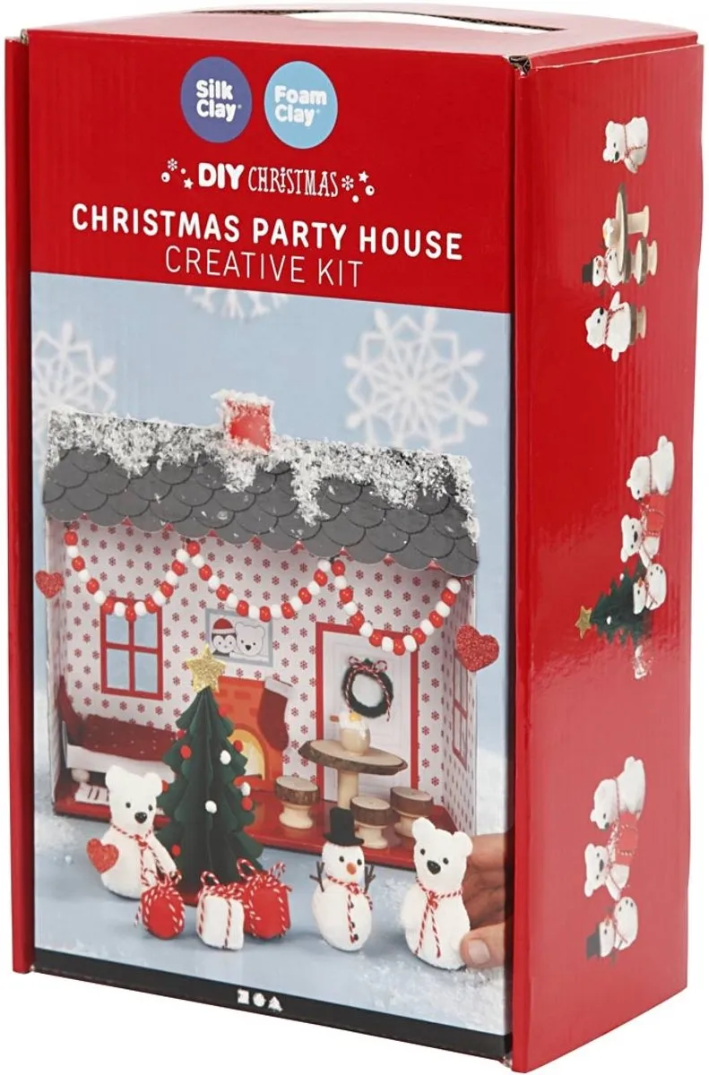 Creativ Company DIY Kersthuis Boetseerset - Multicolor