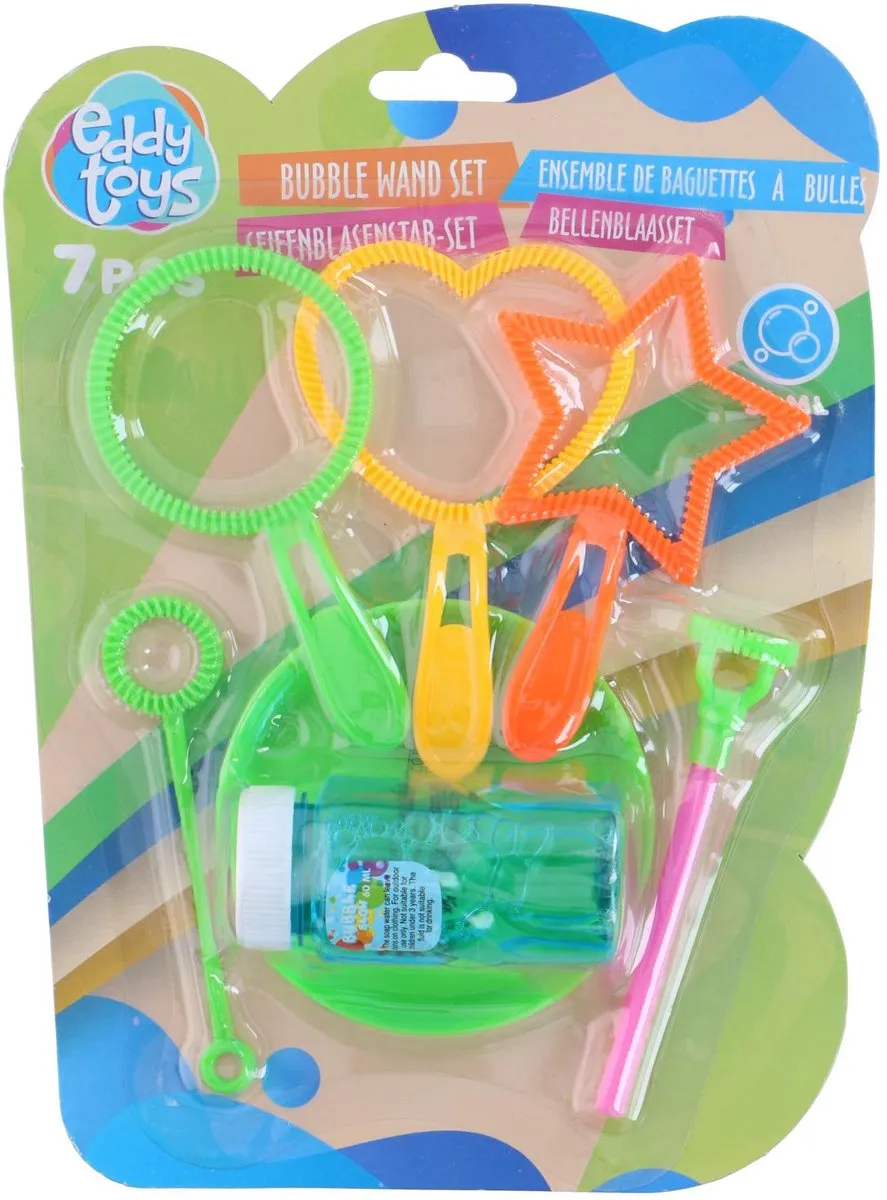 Eddy Toys Bellenblaas Set 7-delig - Meerkleurig