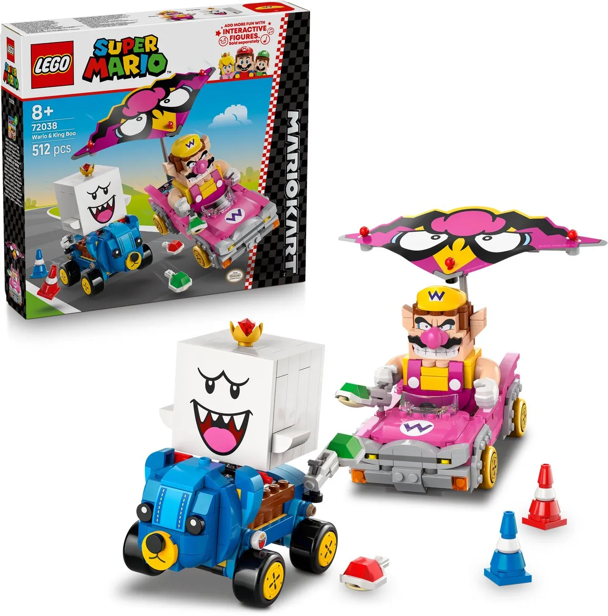 LEGO Super Mario Mario Kart Wario & King Boo 72038 - 512 Stukken
