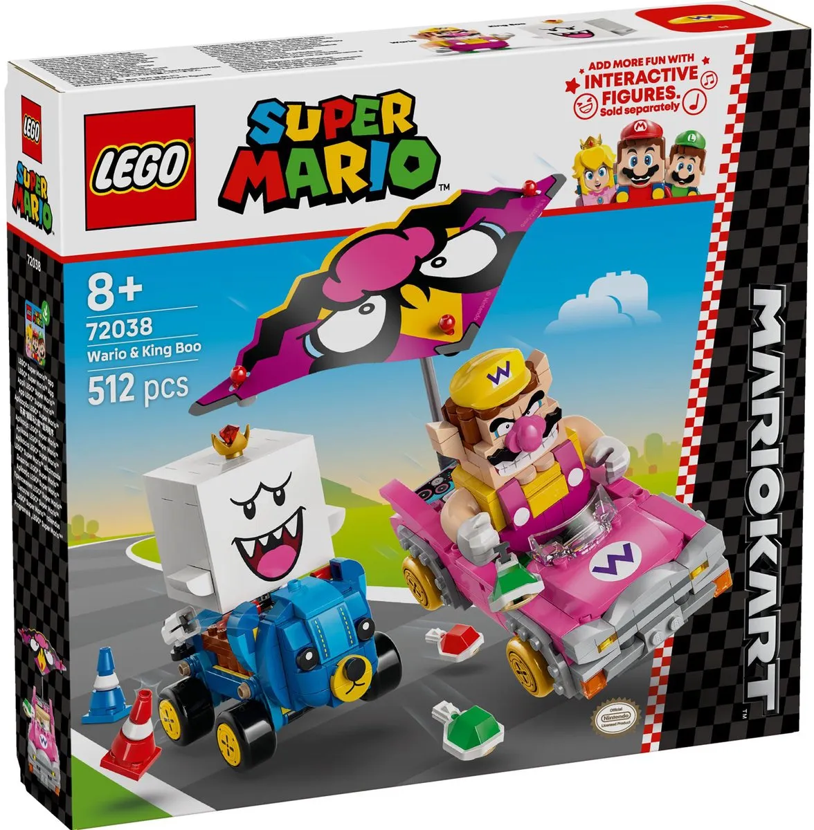 LEGO Super Mario Mario Kart Wario & King Boo 72038 - 512 Stukken