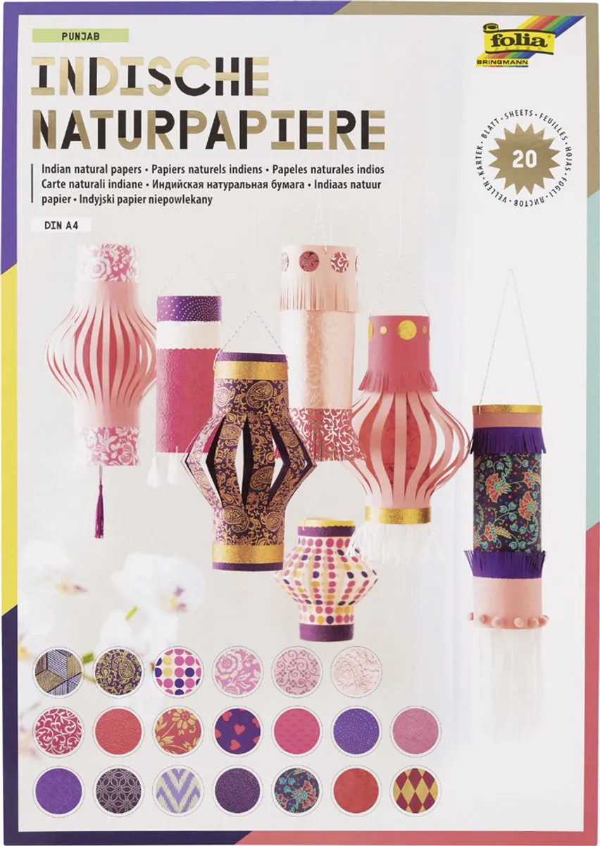 Folia Natuurpapierblok Punjab A4