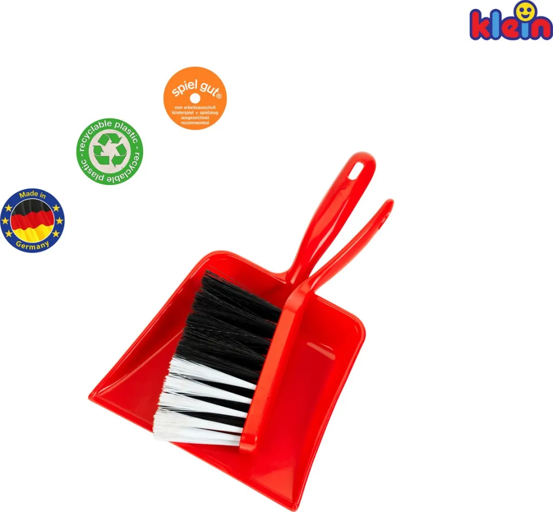 Klein Toys Pure Fresh 2-delige Veegset - Zwart/Wit/Rood