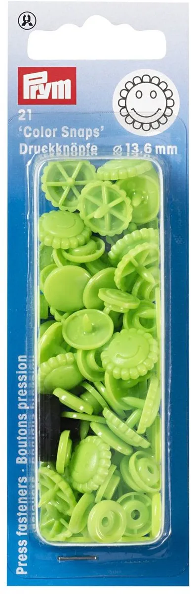 Prym Drukknoop ColorSnaps Bloem 13,6mm - Groen - 1 Stuk