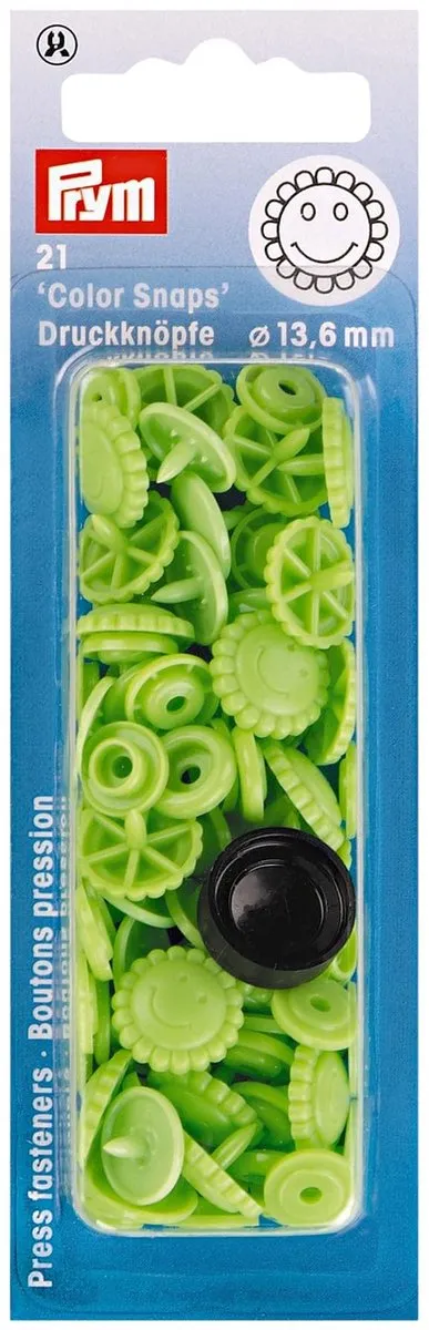 Prym Drukknoop ColorSnaps Bloem 13,6mm - Groen - 1 Stuk