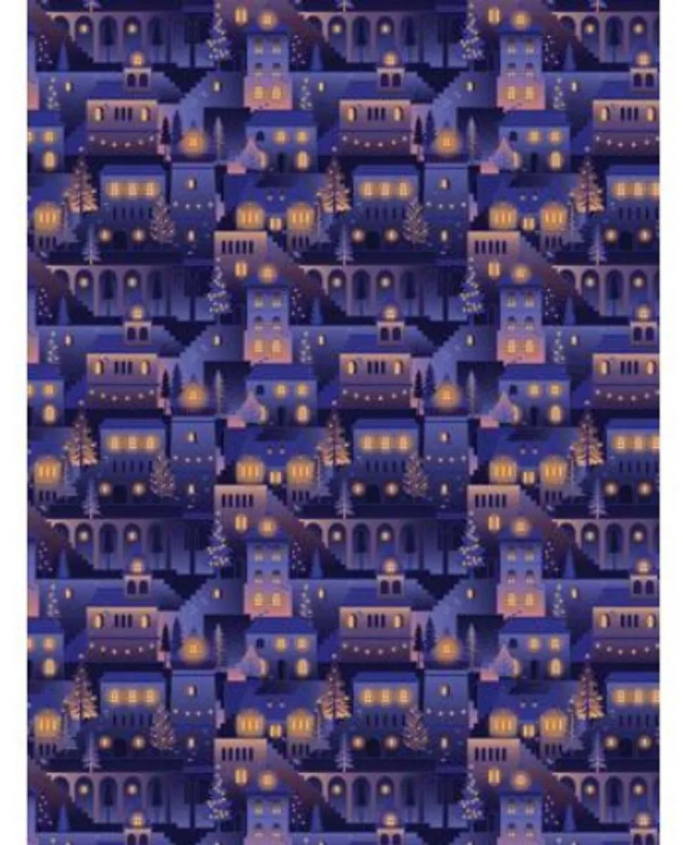 Decopatch Texture Papier Kerstnacht Limited Edition - 4 Stuks