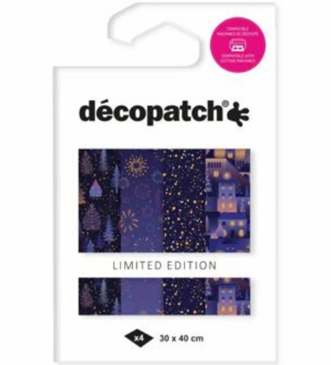Decopatch Texture Papier Kerstnacht Limited Edition