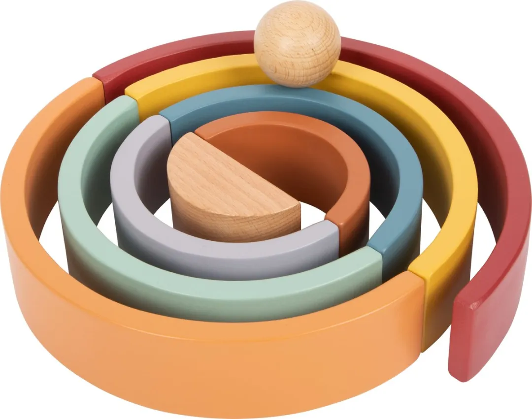Small Foot Regenboog Bouwbogen met Bal - 6 Stuks - Multicolor