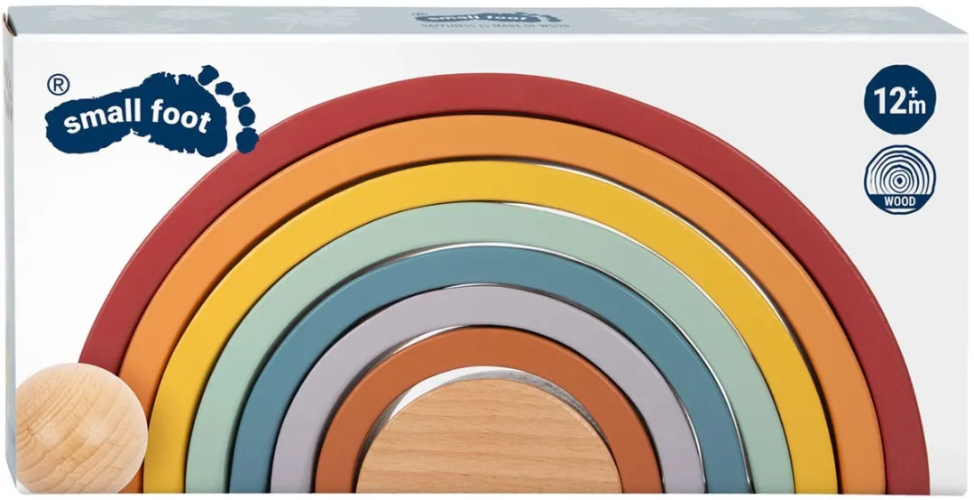 Small Foot Regenboog Bouwbogen met Bal - 6 Stuks - Multicolor