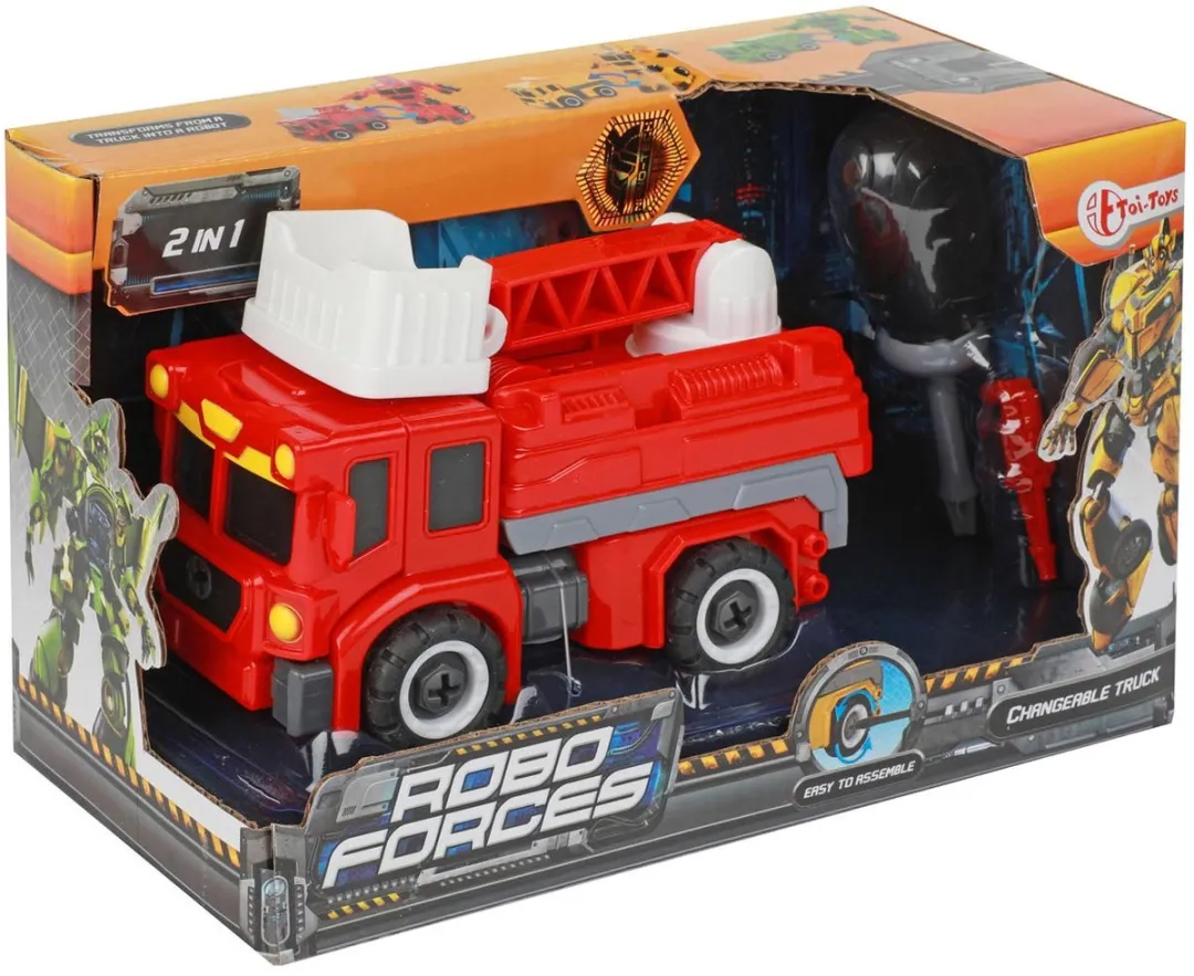 Toi-Toys Roboforces Brandweerauto Blauw
