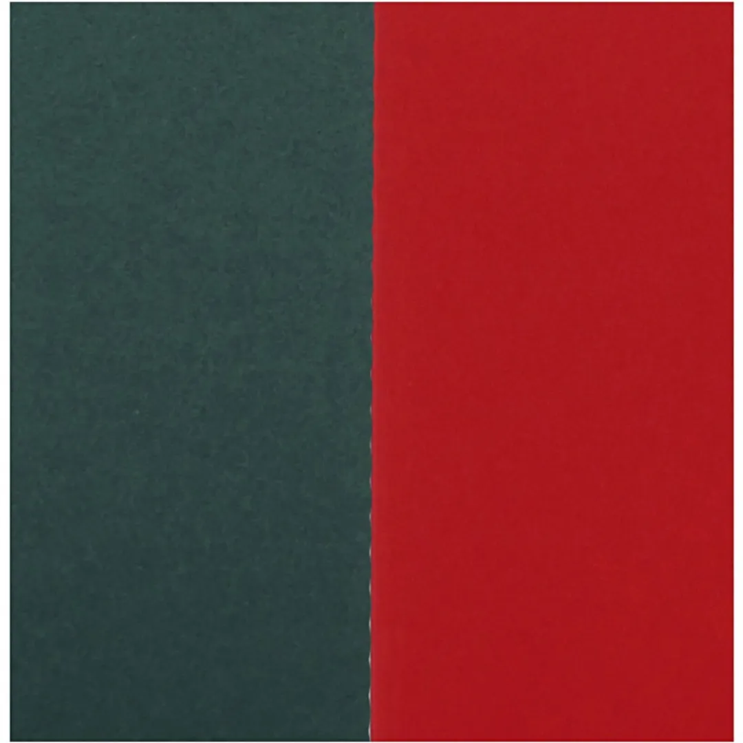 Creativ Company Kaarten & Enveloppen 15x15cm - 50 Sets - Rood/ Groen