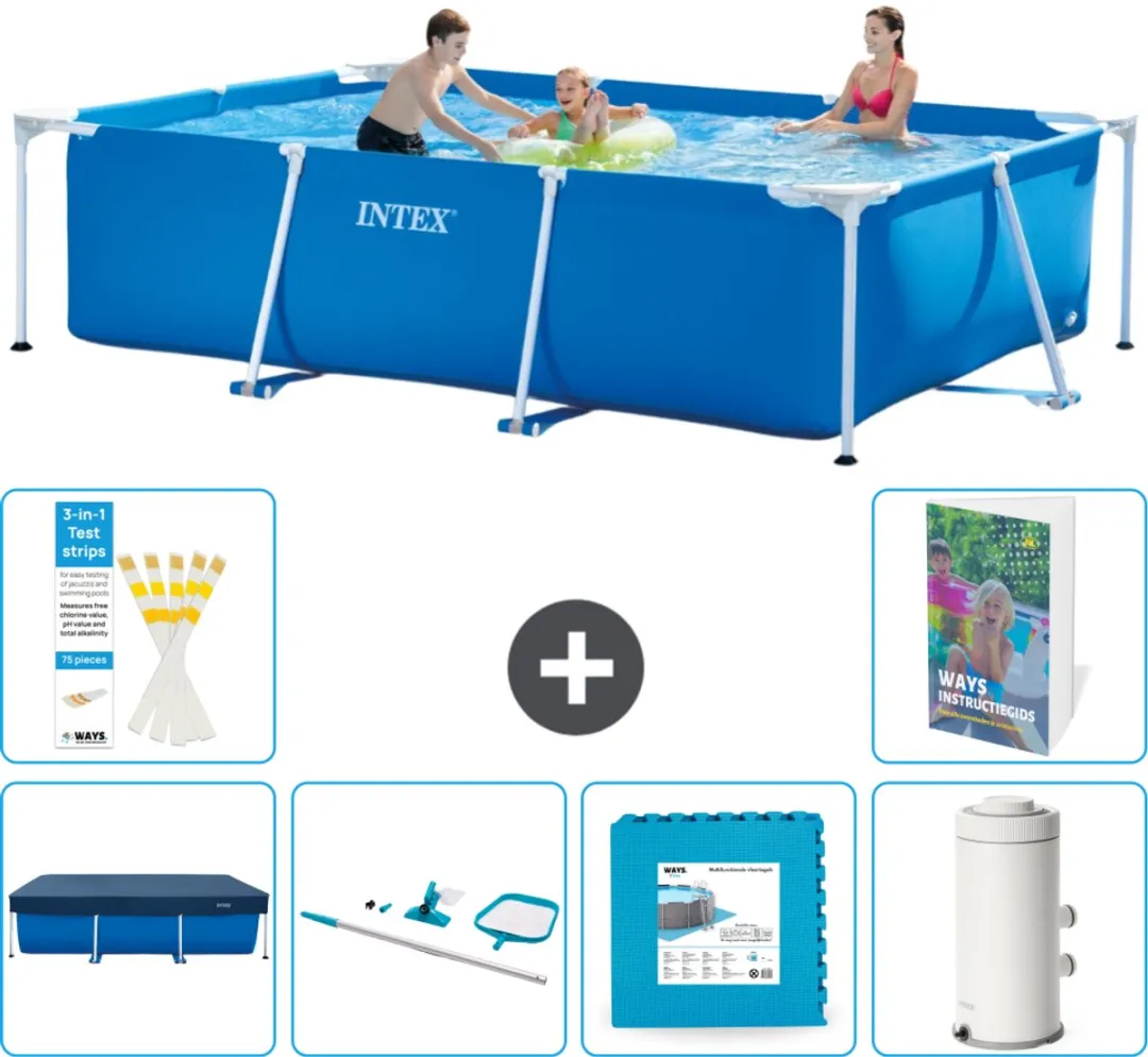 Intex 28272NP Rechthoekig Frame Zwembad 300x200x75cm