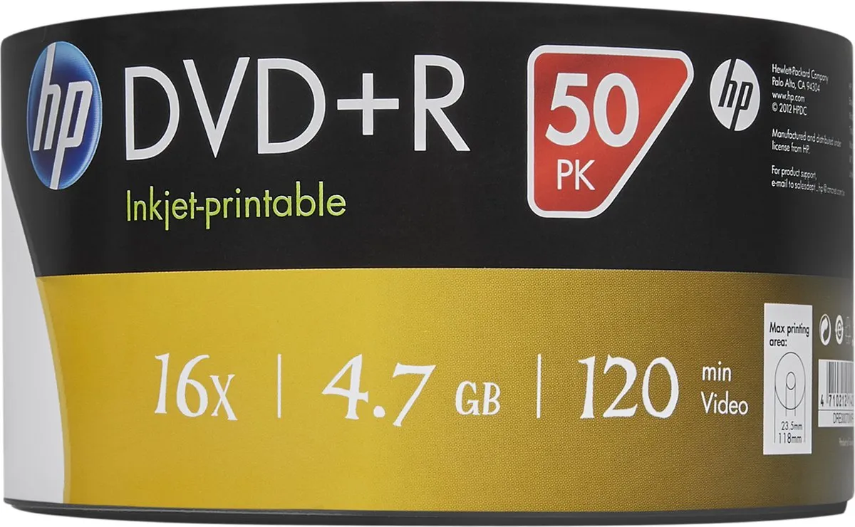 HP DRE00070WIP-3 DVD-R 4,7GB 16x