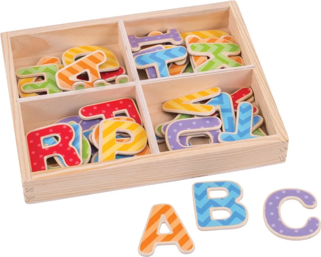 BIGJIGS Magnetische Letters Hoofdletters - 2 Stuks - Multikleur