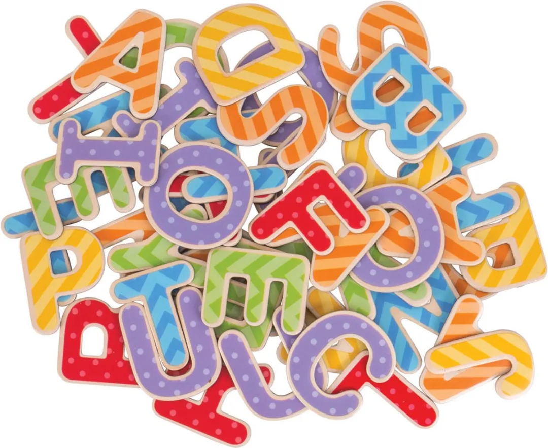BIGJIGS Magnetische Letters Hoofdletters - 2 Stuks - Multikleur