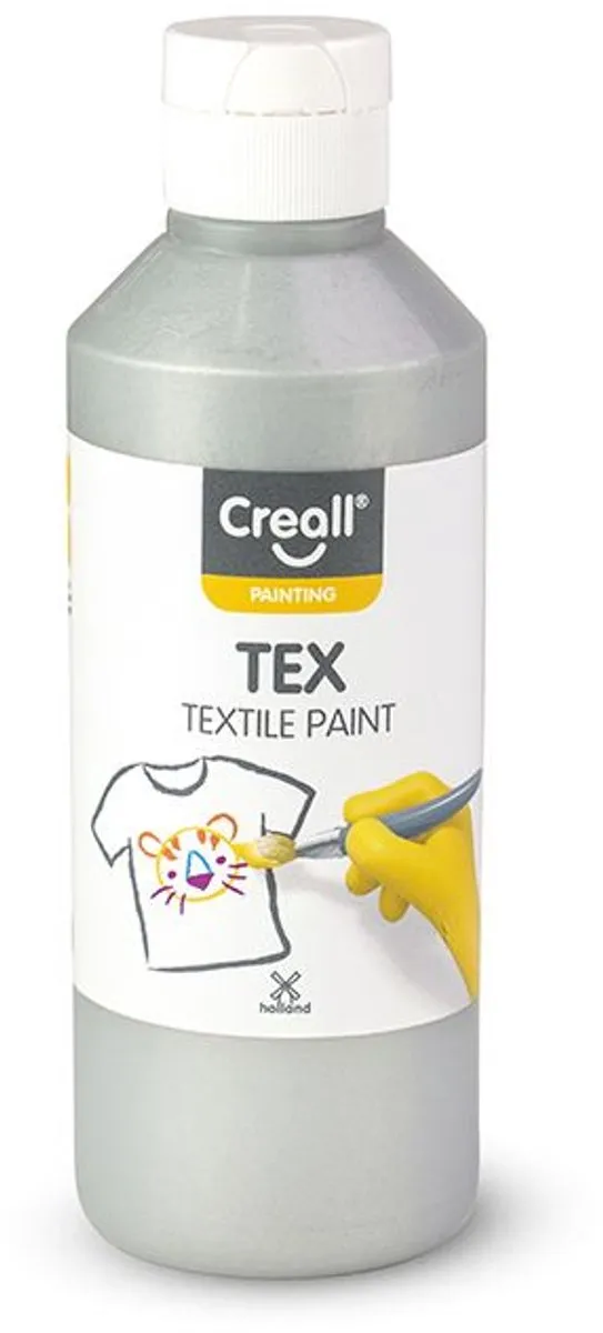Creall Tex Textielverf Zilver 250ml - Machinewasbaar - afbeelding 6 van 6