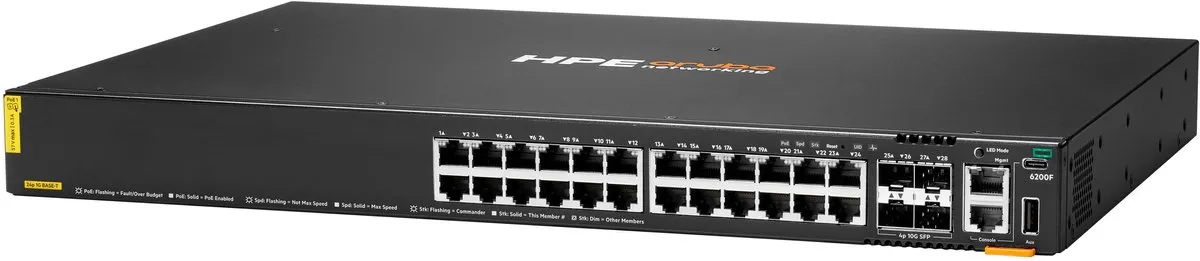 HP ANW 6200F JL725B Switch - 24x PoE 370W - 4x SFP+