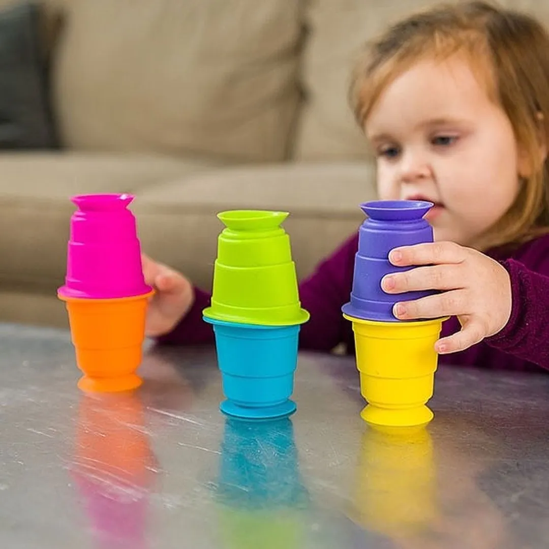 Fat Brain Toys Stapelbekers Met Zuignappen Junior