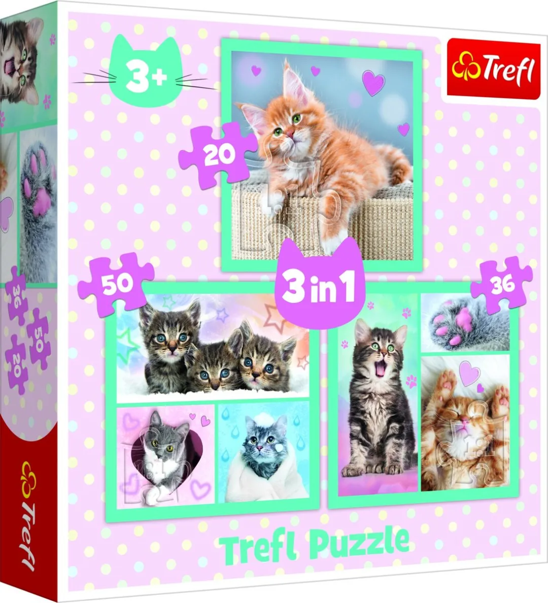 Trefl Lieve Huisdieren 3-in-1 Puzzel