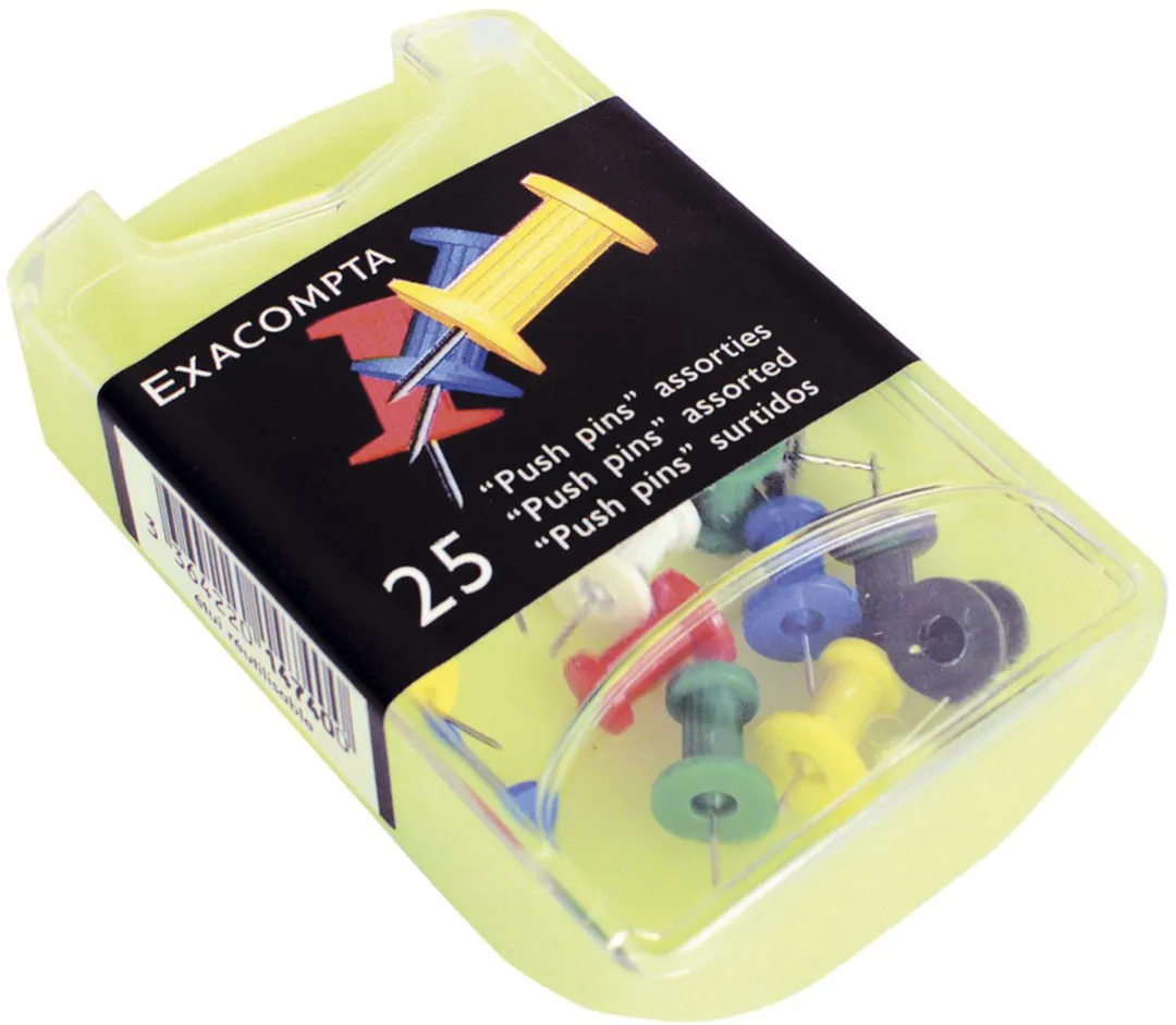 Exacompta Papic Prikbordspelden 25 Stuks - 7mm Punthoogte - 10mm Diameter