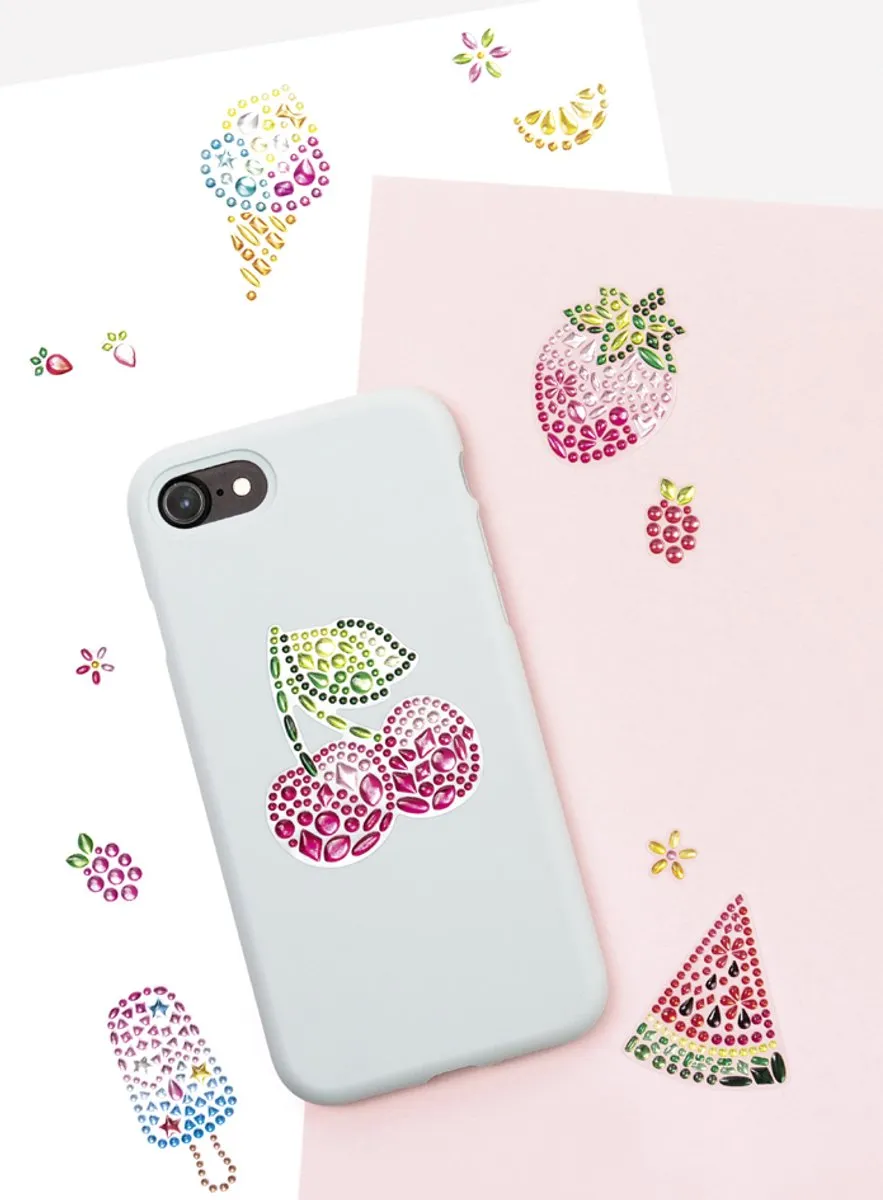 Folia Glanzende Unicorn Stickers - Multicolor