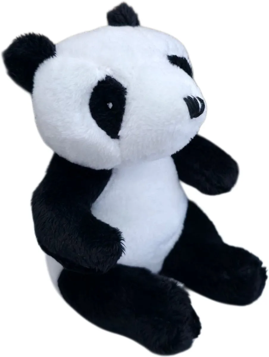 Unitoys Mini Animals Zittende Panda 12cm - Zwart/Wit