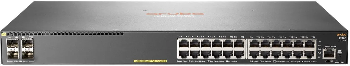 HP JL261A Netwerkswitch - 24x PoE 1Gbps + 4x SFP 56Gbps - Grijs