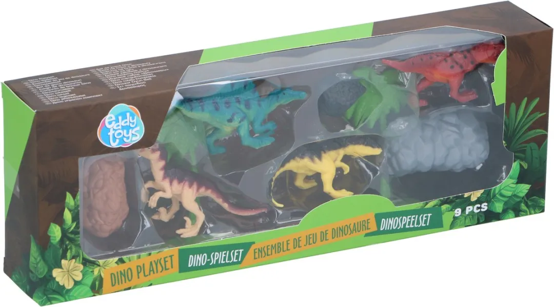 Eddy Toys Dino Speelset 002965 - 9 Stuks - Multi