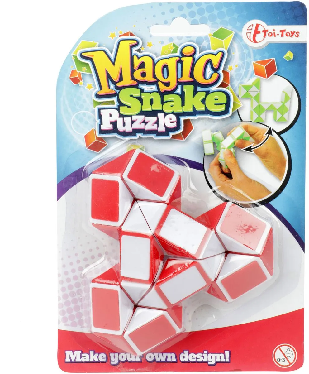 Toi-Toys Magische Slang - Rood/Wit