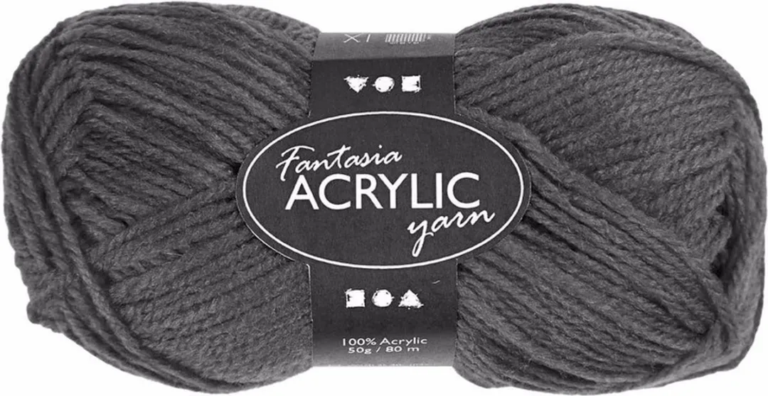 Creativ Company Grijs Acryl Garen 80m