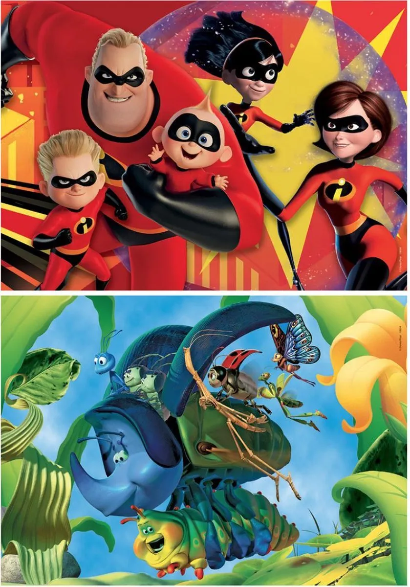 Educa Pixar Het Luizenleven & The Incredibles - 2x48 Puzzels
