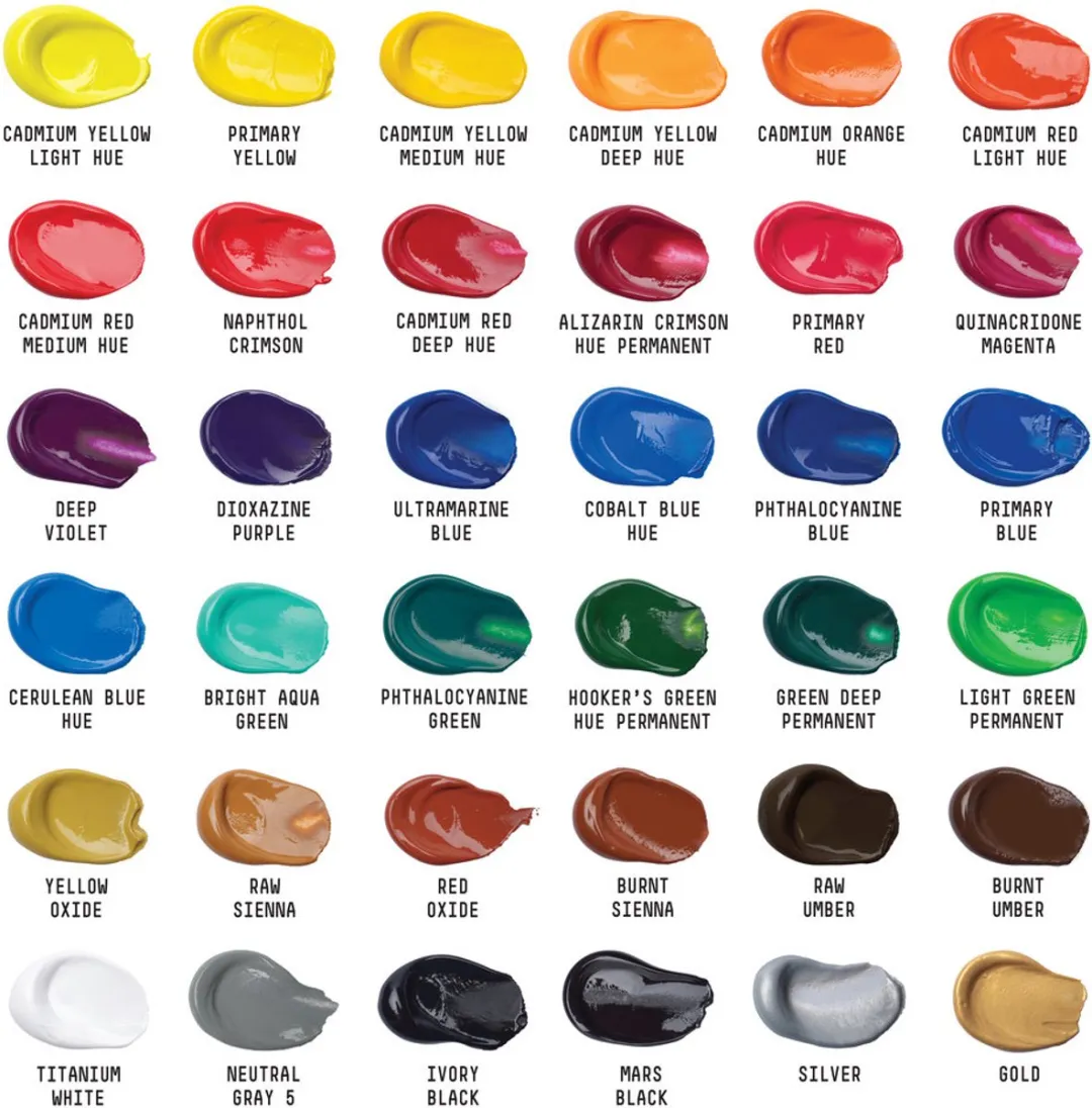 Liquitex Basics Acrylverfset 36 Kleuren - 22ml Multicolor