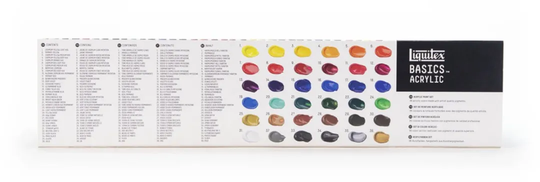 Liquitex Basics Acrylverfset 36 Kleuren - 22ml Multicolor