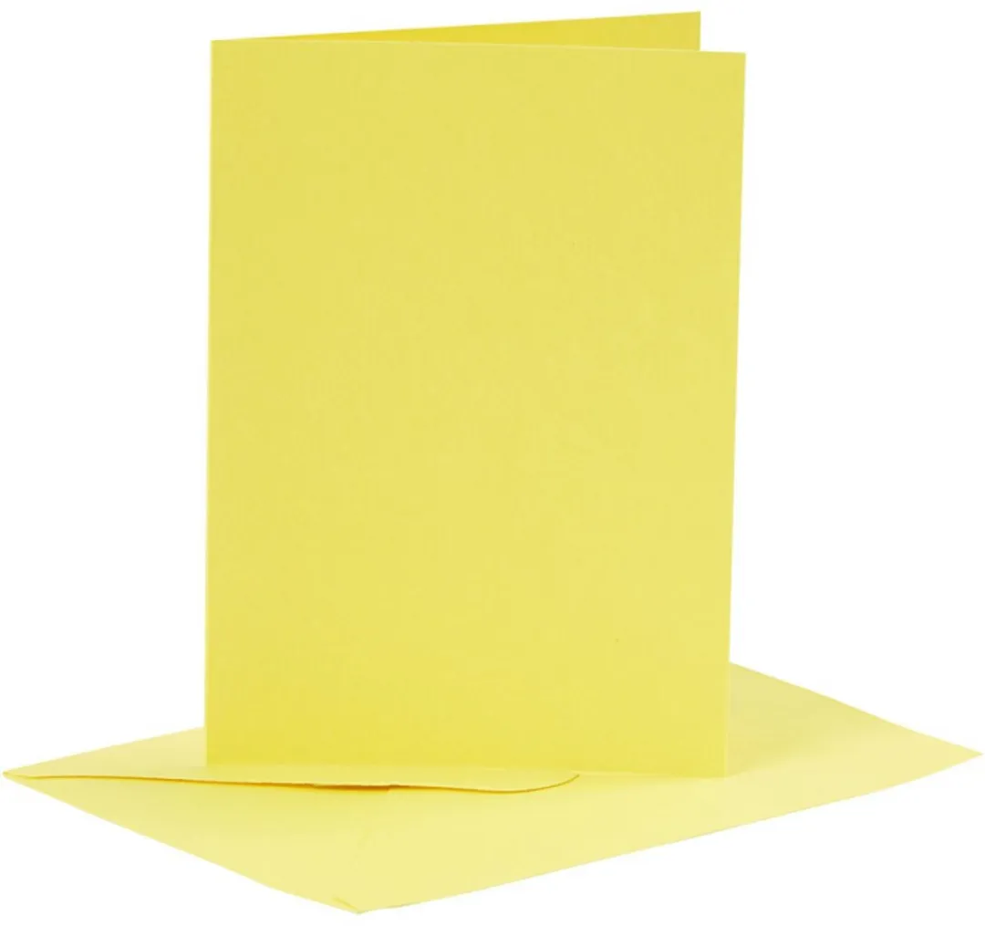 Creativ Company Kaarten & Enveloppen Geel 6 Stuks