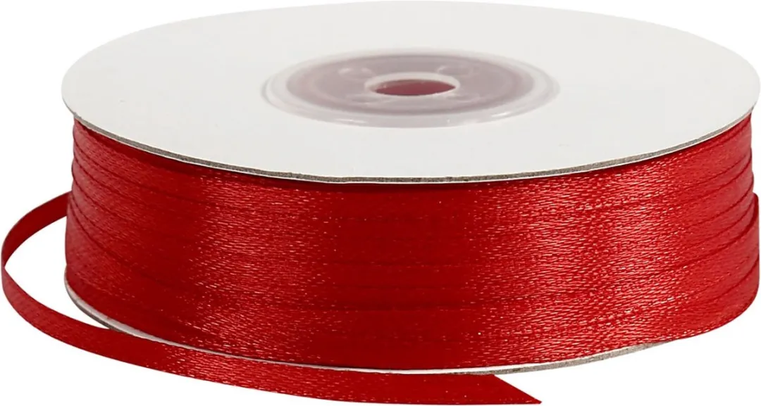 Creativ Company Satijnlint 3mm Rood - 100m