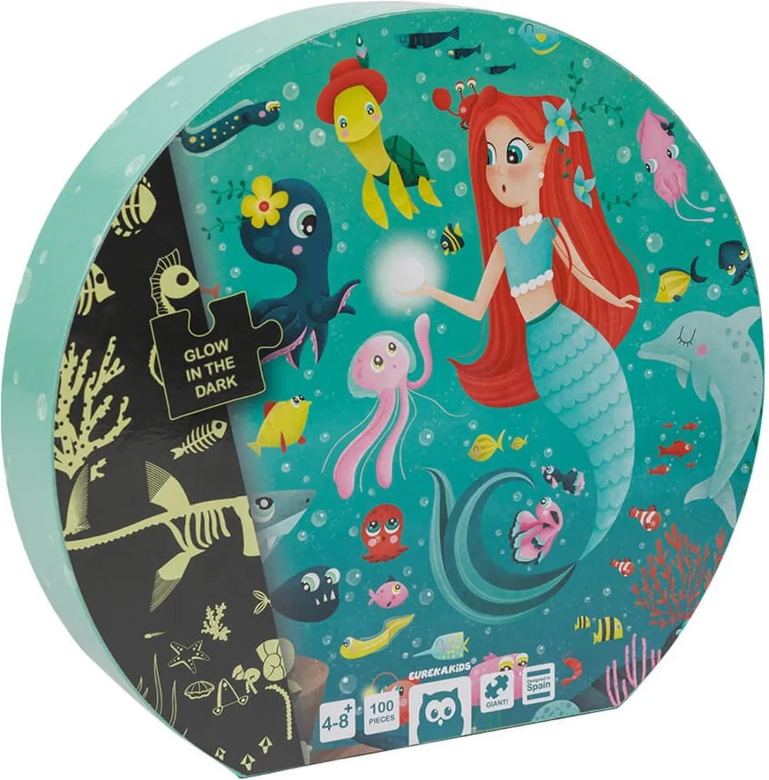 Eurekakids Zeemeermin Glow-in-the-Dark Puzzel 100 Stukjes