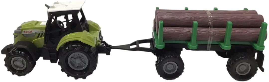 Ruby Toys VROOM Farm Truck Tractor met Oplegger 26cm - Bruin