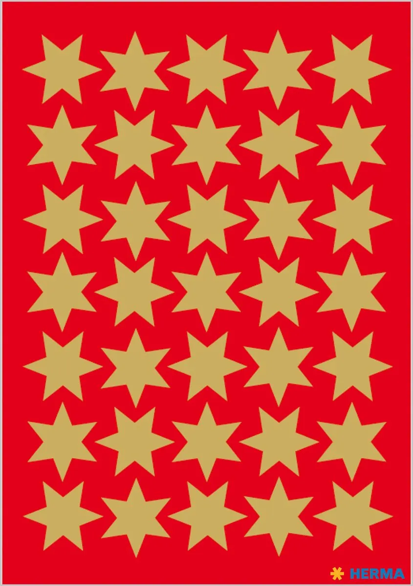 Herma 3904 Kerstster Stickers Goud Ø16mm - 105 Stuks