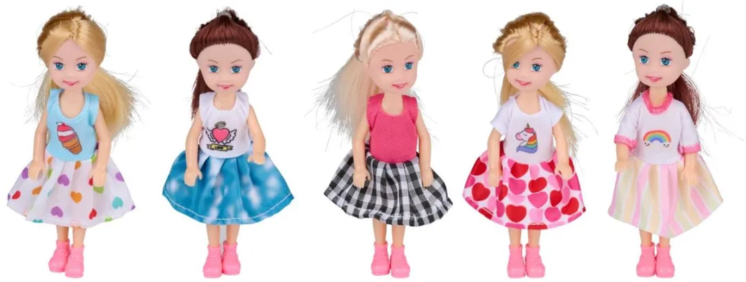 Eddy Toys Mini Modepopjes 5 Stuks