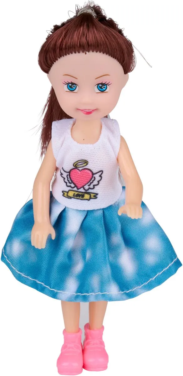 Eddy Toys Mini Modepopjes 5 Stuks - 12cm Meerkleurig